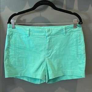 Ana Women's Turquoise Green Twill Shorts